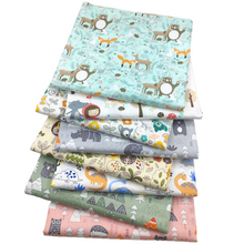 Load image into Gallery viewer, 8Pcs 18x22 inch Quilting Cotton Fabric Squares Quilting Supplies Multi-Color Design Printed Floral Fabric for DIY(Cute Animal)