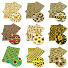 Load image into Gallery viewer, 10Pcs 19.7x19.7 inch Quilting Cotton Fabric Squares Quilting Supplies Multi-Color Design Printed Sunflower Fabric for DIY(Sunflower)