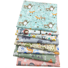 Load image into Gallery viewer, 8Pcs 18x22 inch Quilting Cotton Fabric Squares Quilting Supplies Multi-Color Design Printed Floral Fabric for DIY(Cute Animal)