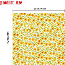 Load image into Gallery viewer, 10Pcs 19.7x19.7 inch Quilting Cotton Fabric Squares Quilting Supplies Multi-Color Design Printed Sunflower Fabric for DIY(Sunflower)