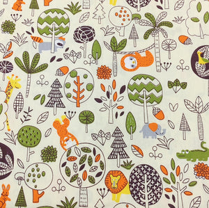 8Pcs 18x22 inch Quilting Cotton Fabric Squares Quilting Supplies Multi-Color Design Printed Floral Fabric for DIY(Cute Animal)