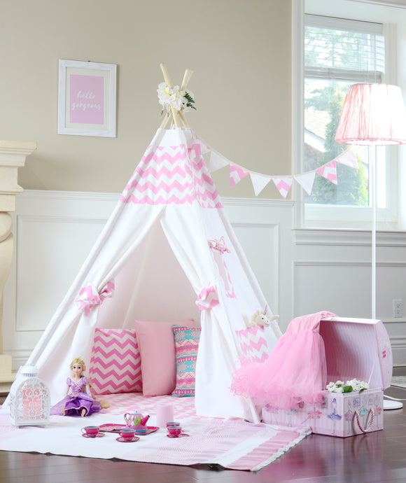 Pink Chevron Teepee Package