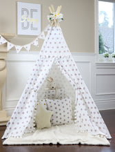 Load image into Gallery viewer, Lilac Polka Dot Pompom Teepee Package